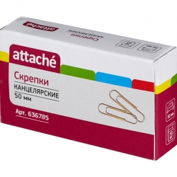 Скрепки  Attache 28мм.золотистые металлические / 100 шт